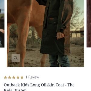 Outback Kids Long Oilskin Coat - The Kids Duster in Black